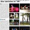 Presse sur notre dernier spectacle de fin de saison.