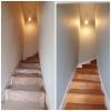 Rénovation d'une montée d'escalier.
(Réparations et mise en peinture des murs/plafond)