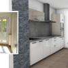 Avant/Projet 3D Cuisine moderne appartement Avignon 84