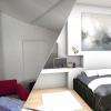 Avant/Projet 3D Suite parentale atelier Loft Pièce à vivre Monteux 84