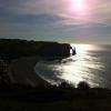 etretat a la tomber de la nuit