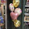 Composition ballon avec coeur rose
