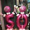 Composition ballon bonhomme avec smiley 50 ans