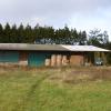 La porcherie, bâtiment en bois, pour une intégration maximum dans l'environnement de campagne et nature,  à Lancôme (41), à la Ferme de Morillard