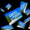 Cartes de visite (recto, recto verso, coins carrés ou arrondis, simples ou doubles)