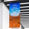 Kakémono, avec système de fixation et traitement norme M1