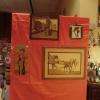 Exposition-vente de tableaux en marqueterie , dans le salon d'accueil