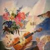Robert G. Schmidt : "Symphonie de bord de mer", huile sur toile, 73 cm x 60 cm