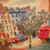 Robert G. Schmidt : "Boulevard Saint Martin" (Paris), huile sur toile, 100 cm x 81 cm