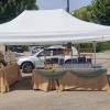 Mon stand sur les marchés et expositions de plein air pour me retrouver dans la région 