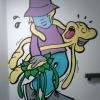 peinture dans la cage d'escaliers :-) 