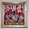 Un beau tableau avec du Wax tissu africain revisité par l'artiste Mygo. Bravo!