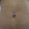 Banane avec strass Swarovski bleu pour nombril