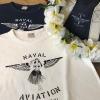 T-shirt blanc Naval Aviation pour femme, In Memories Sportwear, Loges en Josas (78350), près de Versailles
