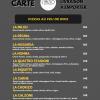 carte des pizzas au feu de bois