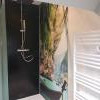 creation d'une douche a l'italienne avec un visuel choisi par notre clients 