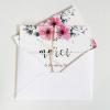 Carte de remerciement mariage floral