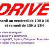 Drive en place au magasin