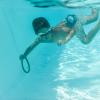 Cours de natation dans piscine sur la plage de biscarrosse