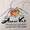 Broderie du logo de l'association Amzer Vak de Plonéour-Lanvern sur leur banderole
