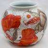 Vase boule porcelaine fine de Limoges entièrement peint à la main
Collection Passion Coquelicots