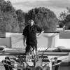 le chef Ludovic Rivéra sur la terrasse du restaurant