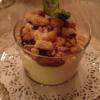 Tiramisu à la rhubarbe avec petit crumble 