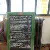 Le menu présenté sur ardoise 