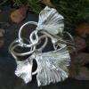 Bracelet feuilles de ginkgo,bijoux Catherine MERCIER chez Terre et Fil