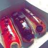 Eclairs framboise, chocolat et caramel