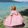 Robe à smocks fait main
Doublure 100% coton
Ceinture noeud papillon