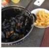 Moules frites au roquefort