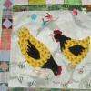 Patchwork les poules picorent. Vendu en fiche explicative