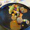Brochet de Loire, carottes nouvelles du jardin, truffe blanche, fumet caramélisé. 