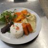 duo de poissons et son coulis de poivrons