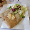 galette à l'andouille, pommes sucrées et salées