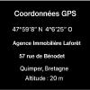 Laforêt Quimper- Coordonnées GPS