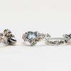Bagues Roches en argent, topazes, améthyste