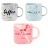 Mugs personnalisés avec logo effet marbré en céramique