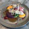 Lieu noir
Puree de betteraves
Puree de carottes
