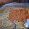 les spaghettis au saumon