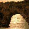 coucher de soleil sur le pont