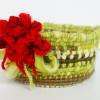 Petite corbeille fantaisie en vannerie textile