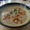 velouté de cèpes et châtaignes caramélisées