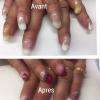 Le vanity ongles Pessac Bordeaux Avant /apres gel French couleur et deciration dentelle