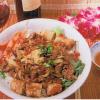 Salade de vermicelle avec boeuf sautés épicé et nems "Bôbùn" Très complet et peut se prendre en entrée ou en plat !!
