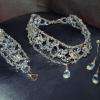 Parure mariage "DENTELLE en cristal", articles vendus en individuel. Autres couleurs sur demande.