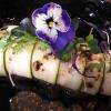 Cannelloni de Courgettes farci au Crabe Frais, Crème au Yuzu