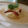 Velouté de Haricots coco & chantilly au lard