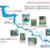 le parcours proposé dans les basses gorges du Verdon (pédalos, canoës ou bateaux)